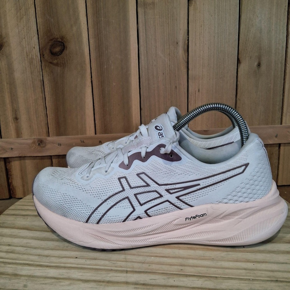 ASICS GEL-Pulse 15 Shoes Womens 9 White Pink Mesh Running Sneakers 1012B593
